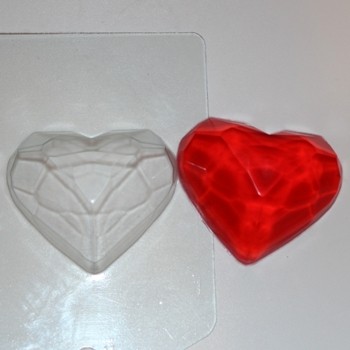 Пластиковая форма Граненое сердце
