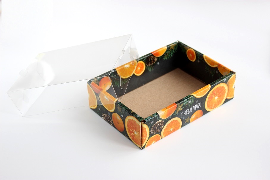 Коробка с прозрачной крышкой Цитрусы