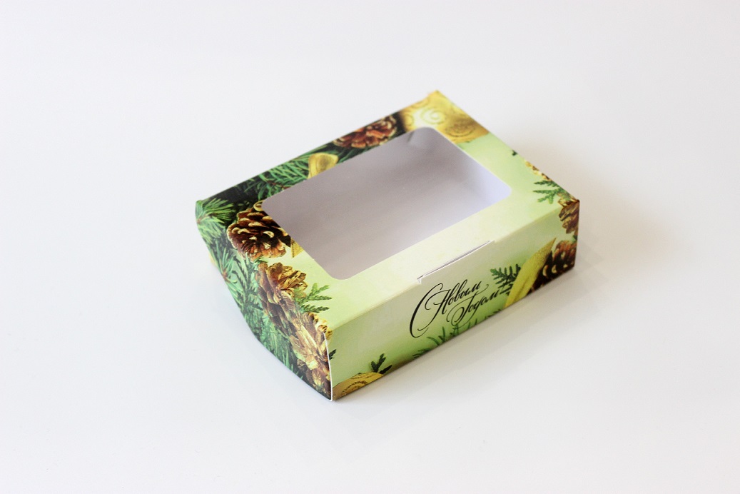 Коробка для мыла Новогодняя с шишками (малая)