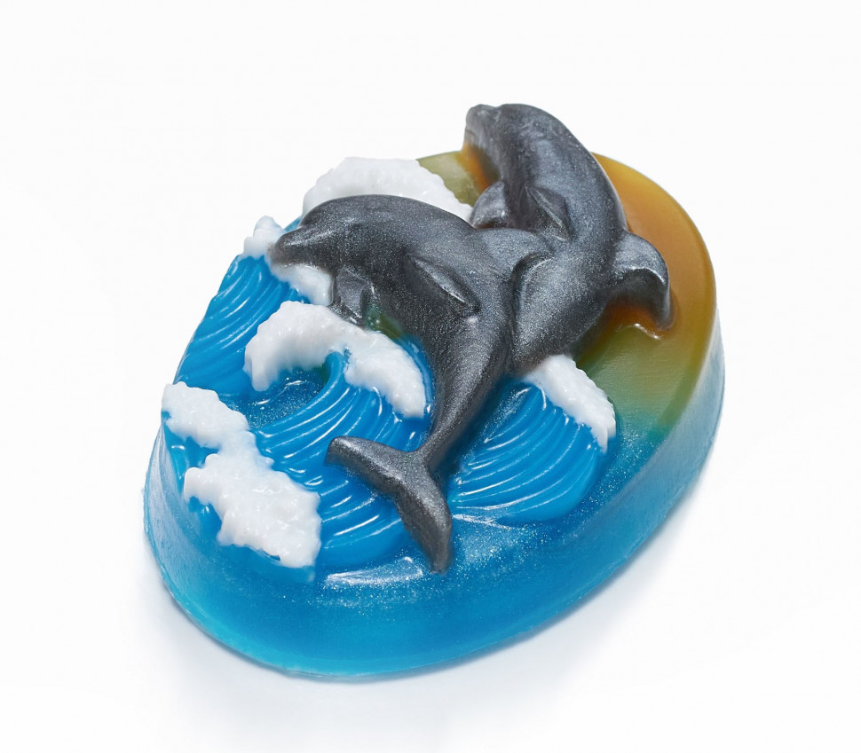 Пластиковая форма Дельфины на волнах