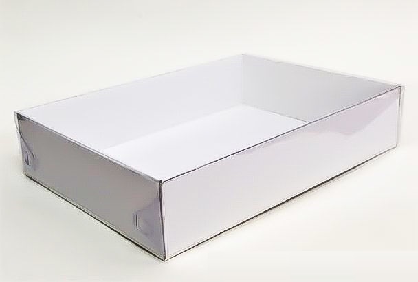 Коробка с прозрачной крышкой Белая