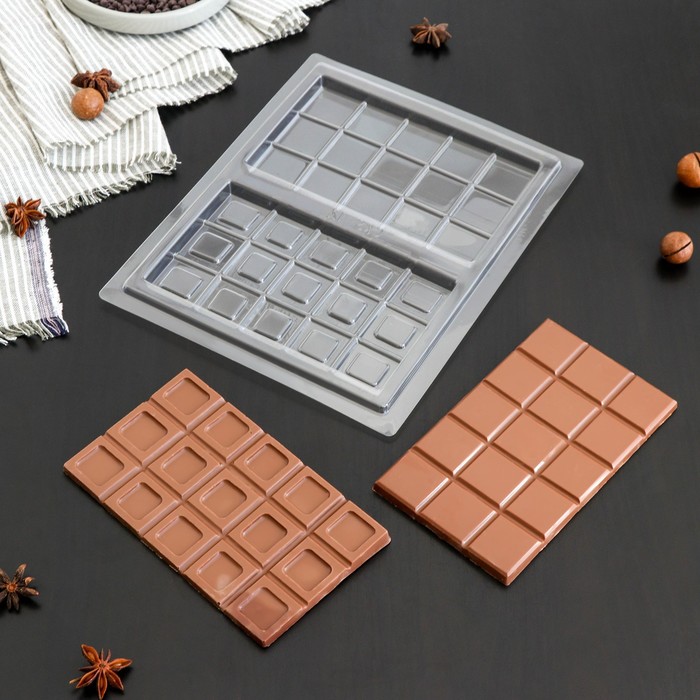 Форма для шоколада Плитка шоколада, 2 шт