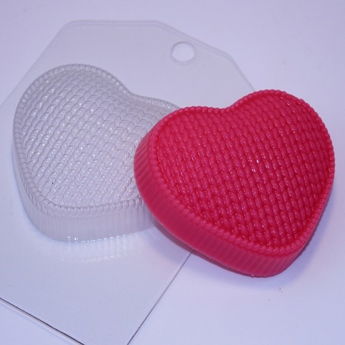 Пластиковая форма Сердце вязаное