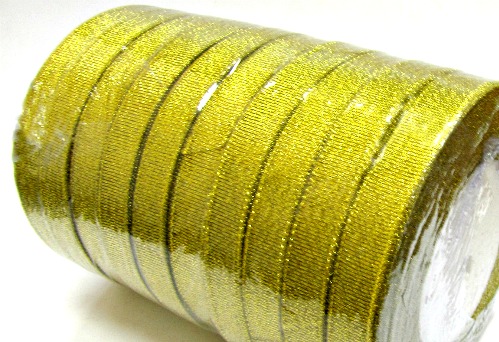 Лента металлизированная, золото , 12 мм (20м)