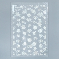 Пакет прозрачный Снежинки, 12,5*18см