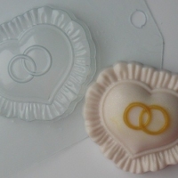 Пластиковая форма Сердце с кольцами