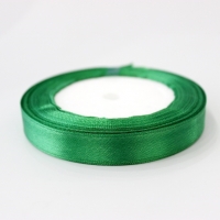 Лента атласная, зеленая , 12 мм (20м)