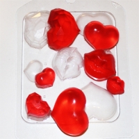 Пластиковая форма сердечки поцелуйчики