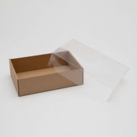 Коробка с прозрачной крышкой КРАФТ