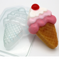 Пластиковая форма Мороженое/Рожок с ягодкой