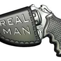 Пластиковая форма Пистолет real men