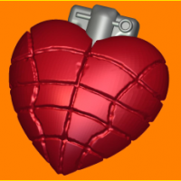 Пластиковая форма Сердце граната