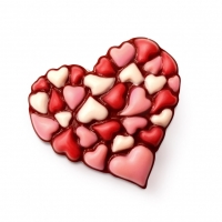 Пластиковая форма 30 сердец
